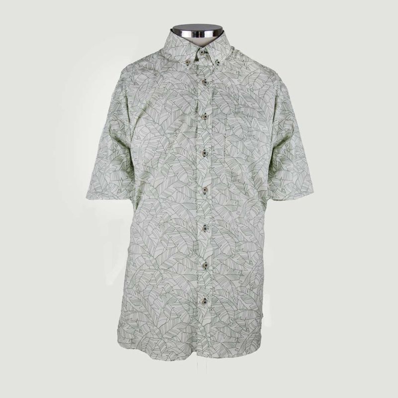 L Y H - Camisa Para Hombre Manga Corta Verde Marca L&H