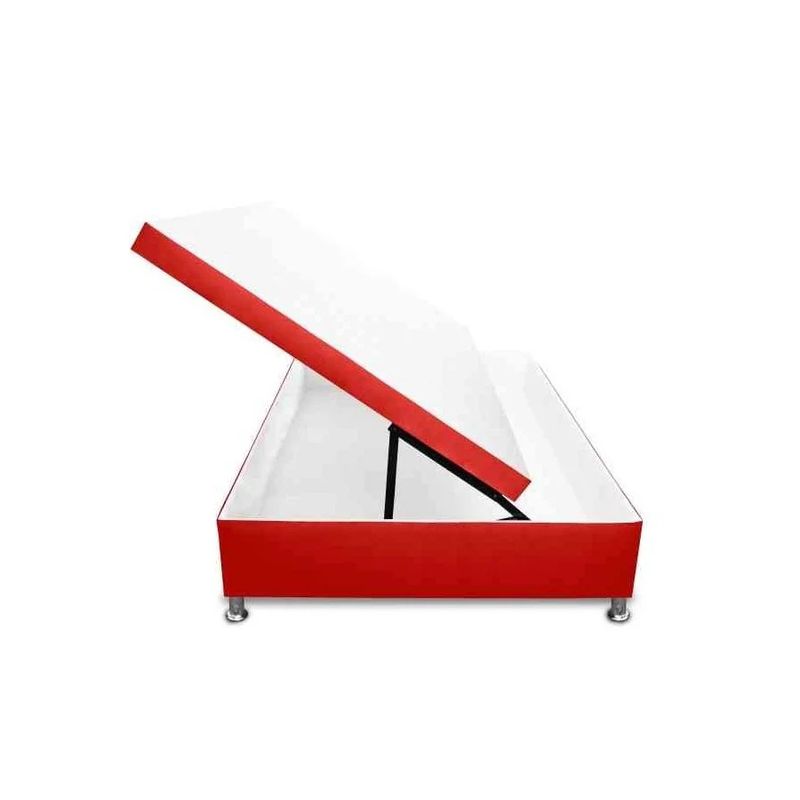 MAGIC CLASS - CAMA BAÚL CON APERTURA VERTICAL 90X190 MICROFIBRA ROJO