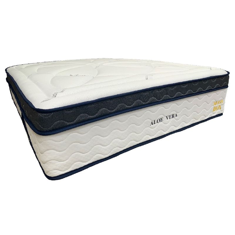 COLCHONES MOON - Colchon Cama SEMIDOBLE 120x190 ALOE VERA BOX  Ortopedico POCKET