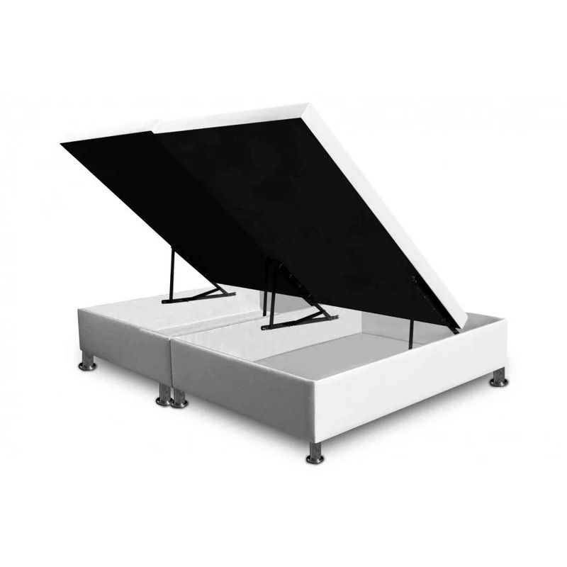 MAGIC CLASS - CAMA BAÚL CON APERTURA VERTICAL 140X190 ECOCUERO BLANCO