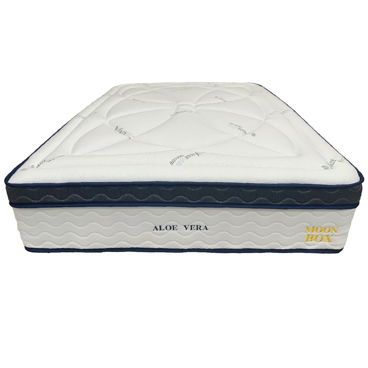 COLCHONES MOON - Colchon Cama KING 2 x 2 ALOE VERA BOX  Ortopedico Resortado POCKET