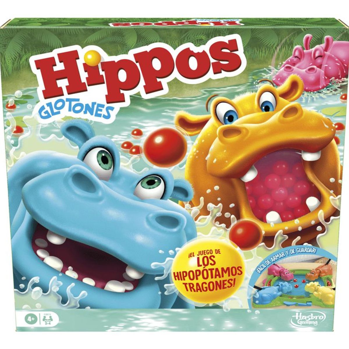 HASBRO GAMING - Juego de Mesa Hippos Glotones Hasbro Gaming