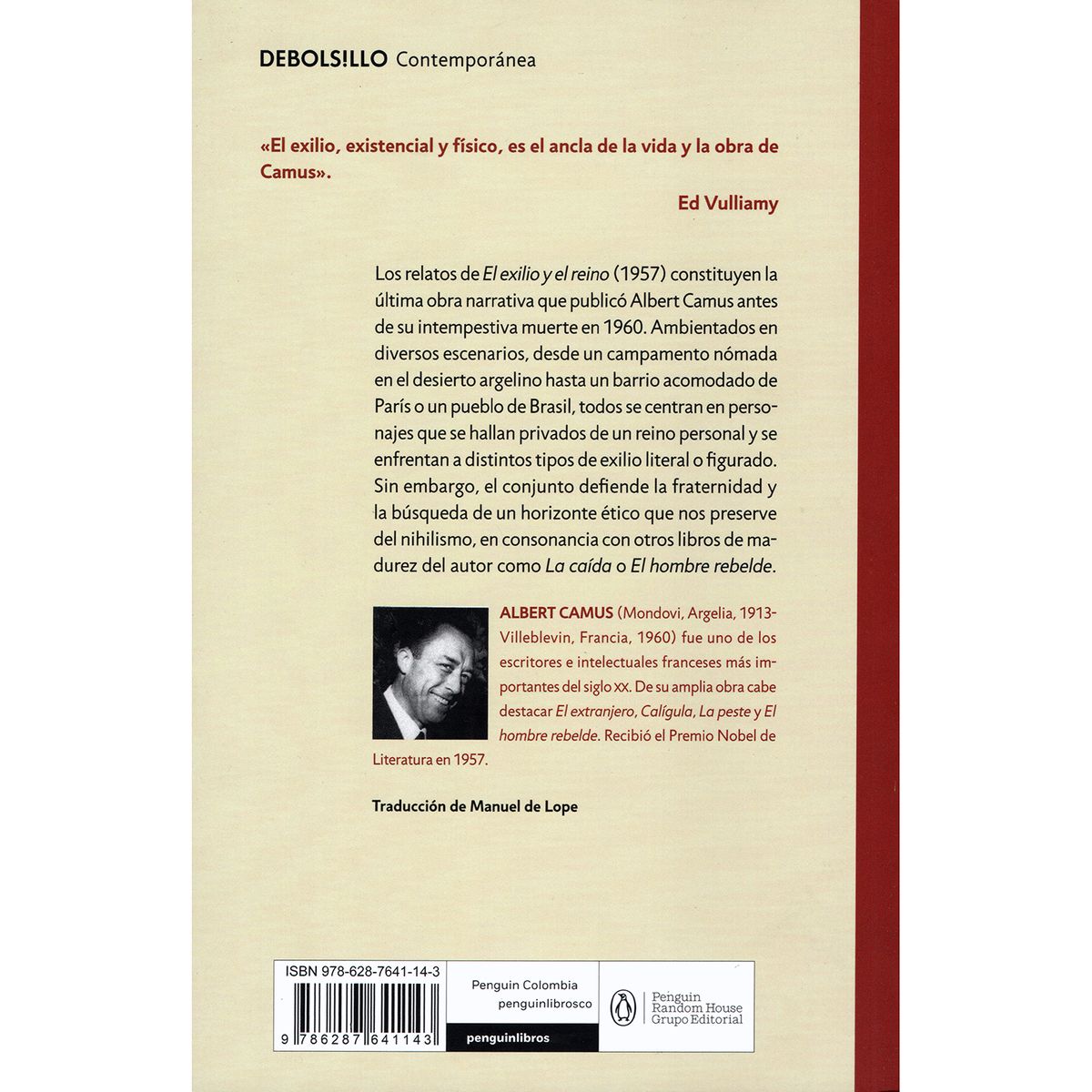 DEBOLSILLO - El Exilio Y El Reino. Albert Camus