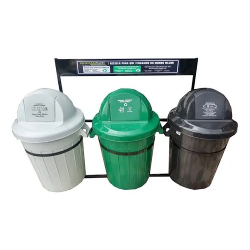 COLPLAST - Punto Ecológico De 120 Lts 3 Puestos