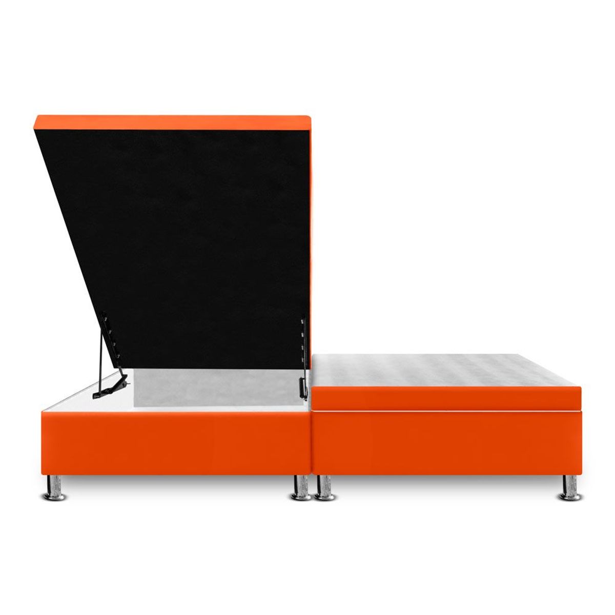 MAGIC CLASS - CAMA BAUL DIVIDIDA  120X190 ECOCUERO NARANJA