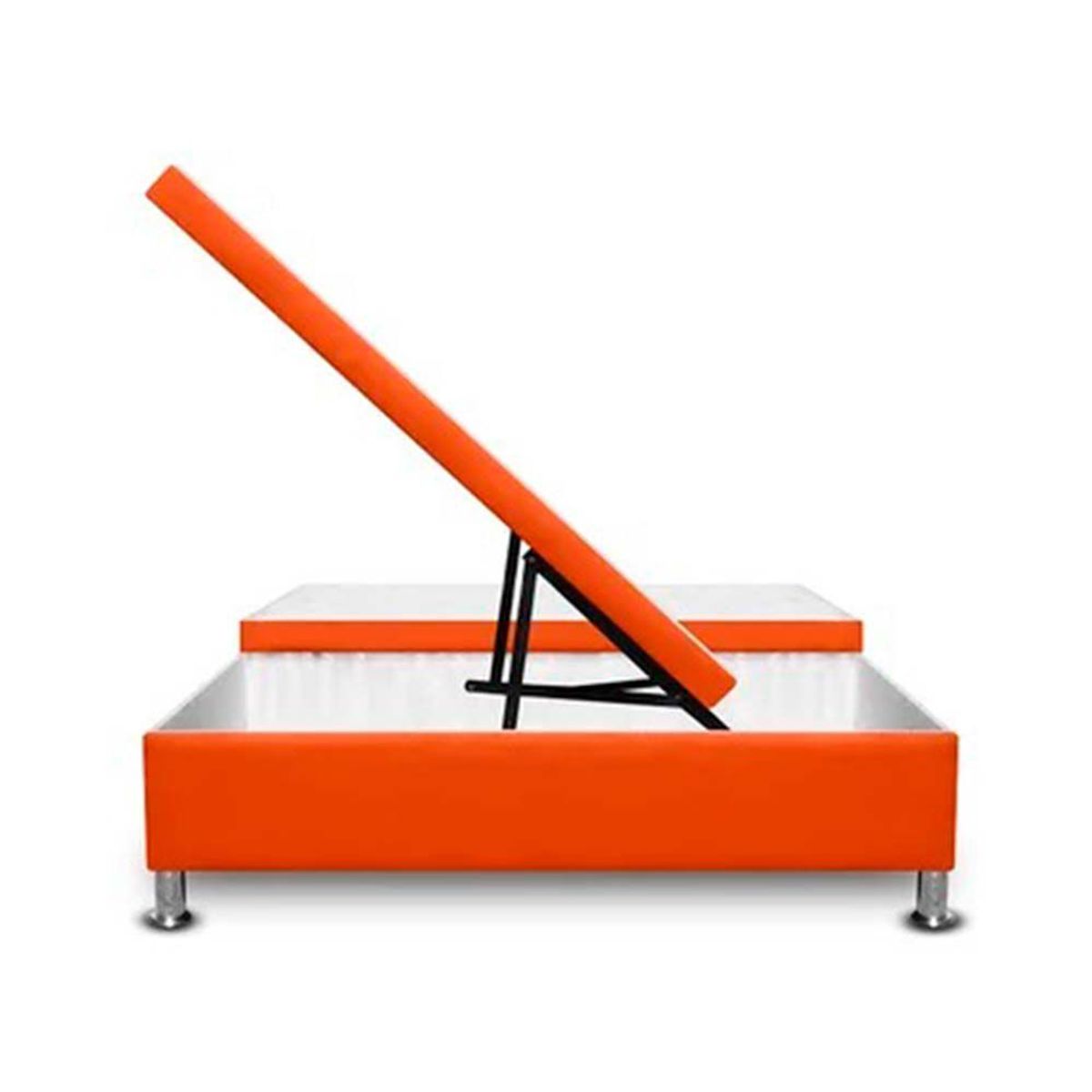 MAGIC CLASS - CAMA BAUL DIVIDIDA  120X190 ECOCUERO NARANJA