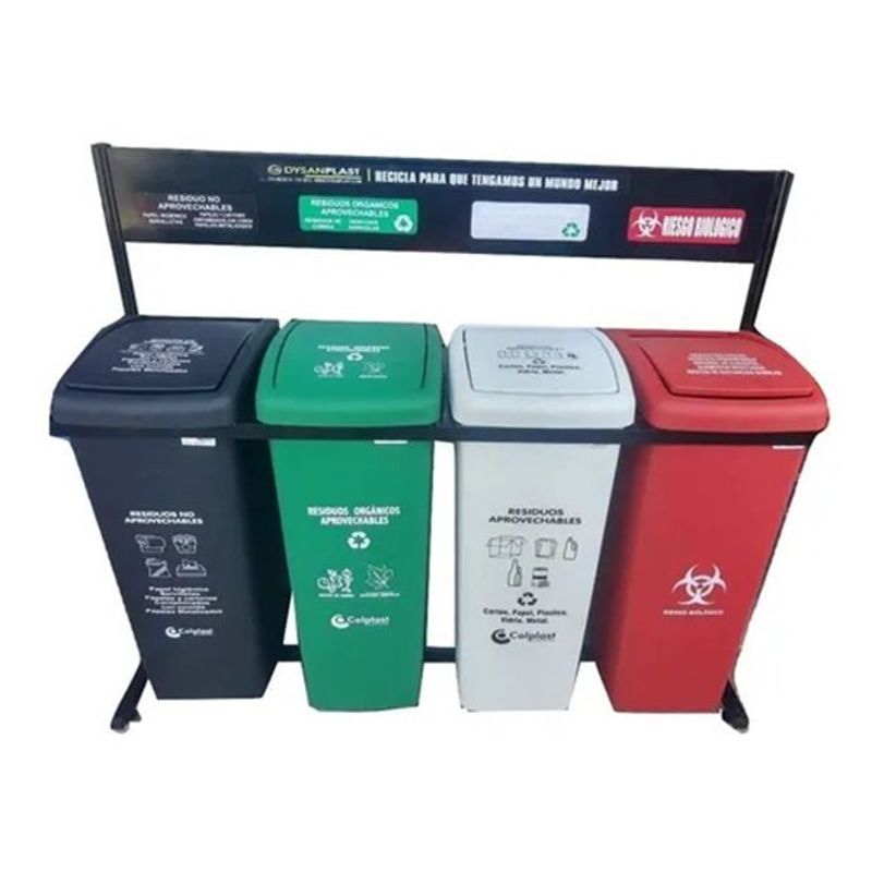COLPLAST - Punto Ecológico De 55 Lts 4 Puestos