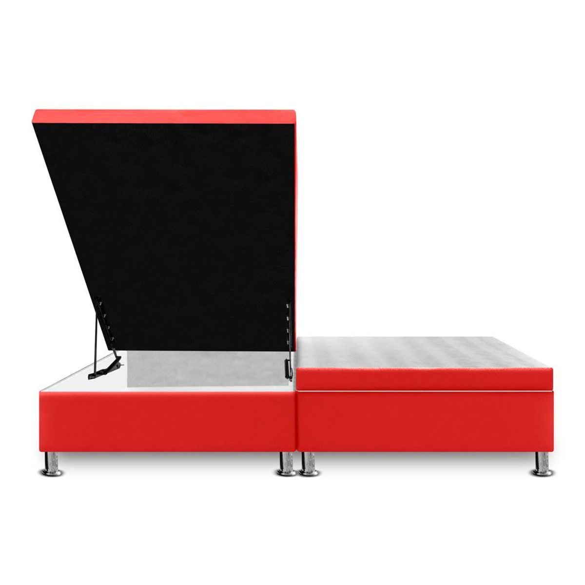 MAGIC CLASS - CAMA BAUL DIVIDIDA  120X190 ECOCUERO ROJO