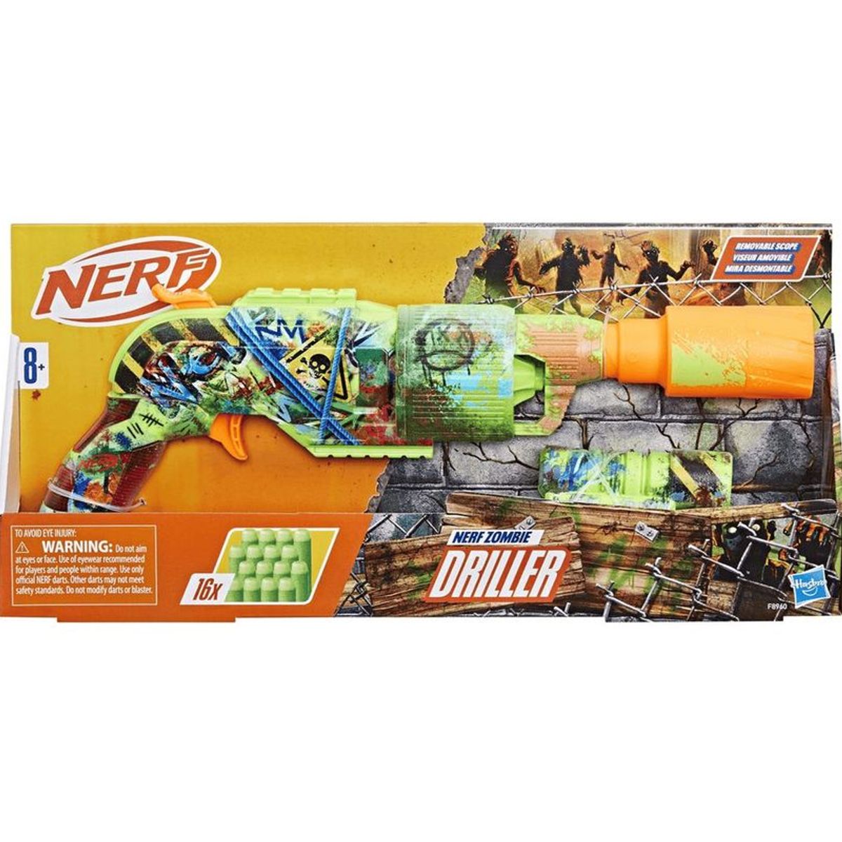 HASBRO - Lanzador Nerf Zombie Driller