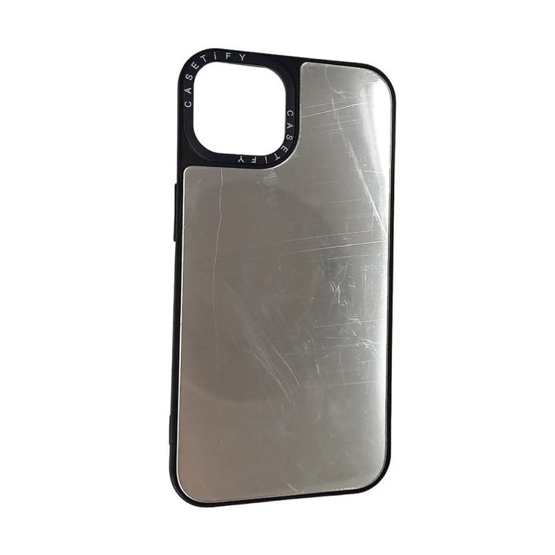 GENERICO - Forro Silicon Case Tify Espejo Compatible con Iphone 14 Gris