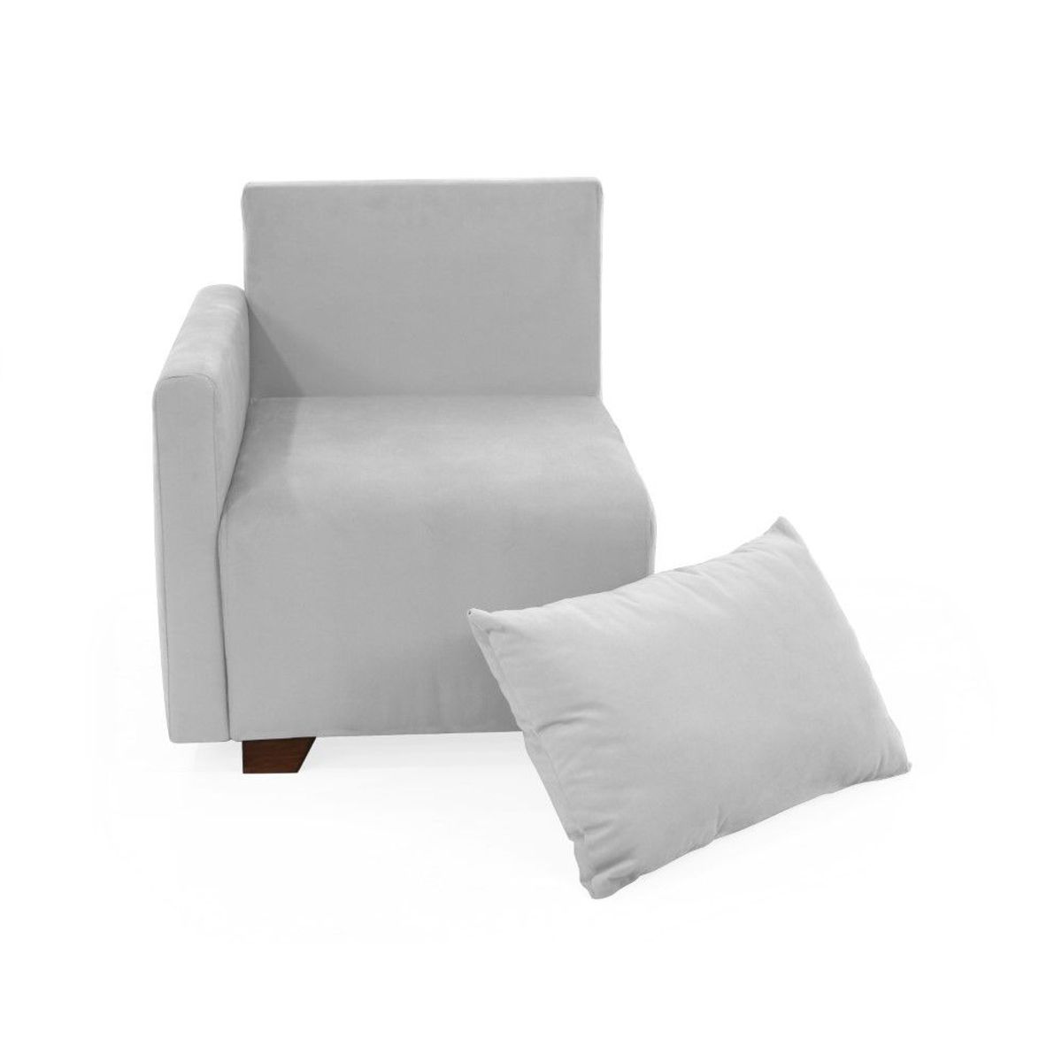 ROCA - Poltrona Alcalá con Brazo Derecho Tela Plata