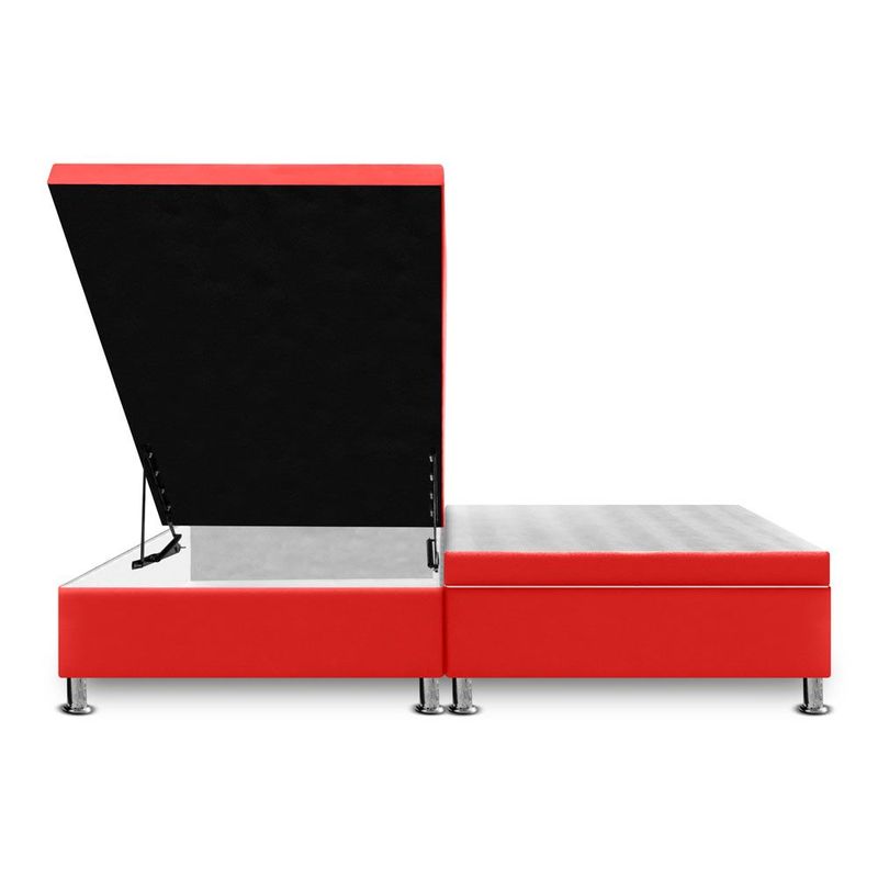 MAGIC CLASS - CAMA BAUL DIVIDIDA 140X190 ECOCUERO ROJO