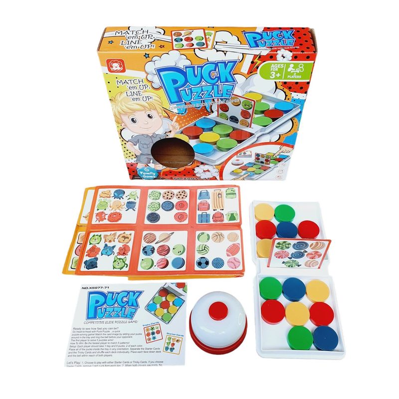 GENERICO - Puck Puzzle Deslizar Juego De Mesa Rubik Race Patrones Color