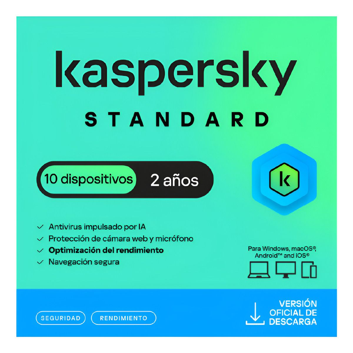 KASPERSKY - Antivirus Kaspersky Standard 10 Dispositivos 2 Años