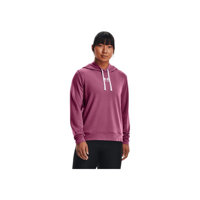 UNDER ARMOUR - Buzo Mujer Under Armour RIVAL TERRY HOODIE Rosado UNDER ARMOUR