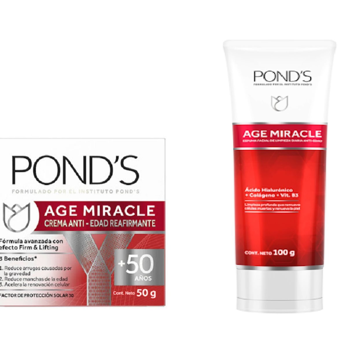 GENERICO - Kit Age Miracle de Pond`s Línea +50 Anti-arrugas kit x 2 productos + Obs.