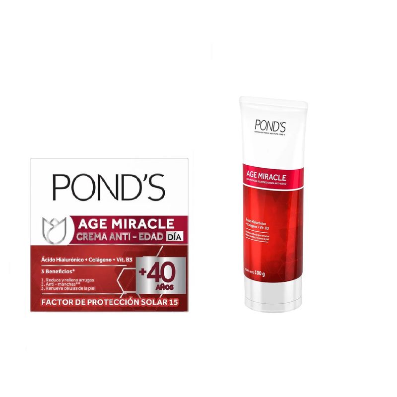 GENERICO - Kit Age Miracle de Pond`s Línea Anti-arrugas kit x 2 productos + Obs.