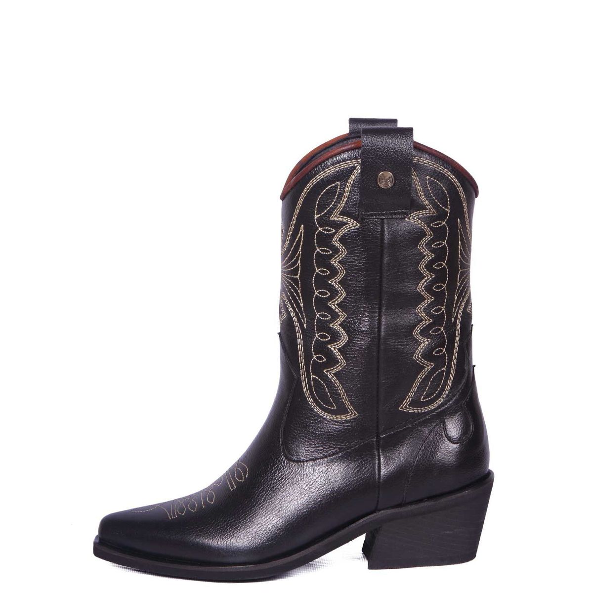 STIVALI - TEXANA SILVIA CUERO NEGRO