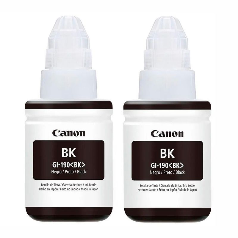 CANON - Tinta Canon GI190 para impresoras G1100 G2100 G3100 G3110 G4100 KITX2
