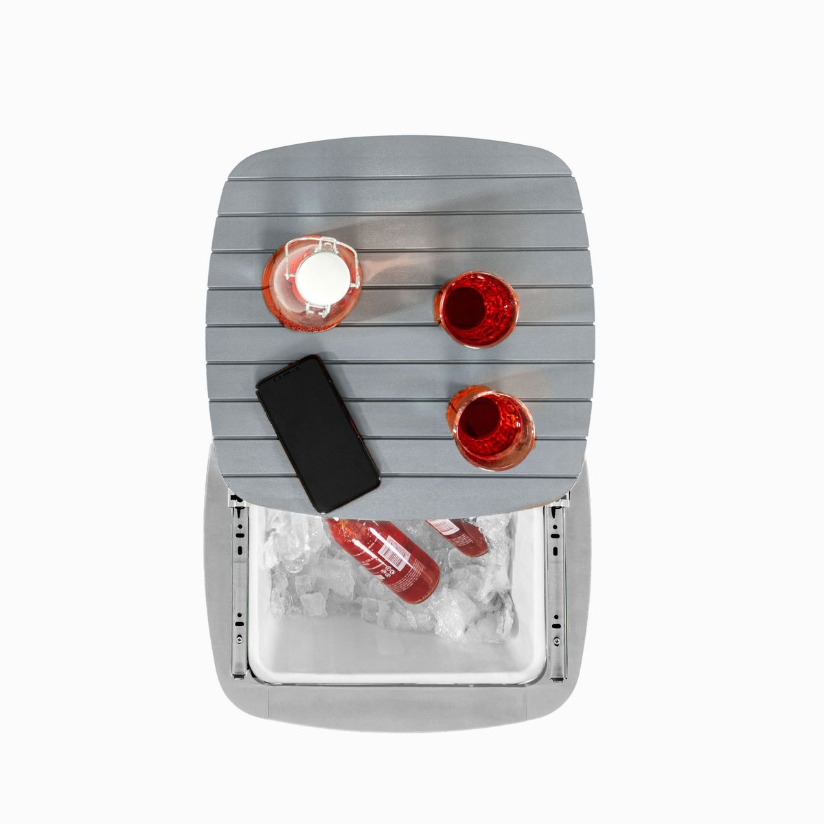 PLASTICOS MQ - Mesa Hielera Cooler Table Tipo Rattan Jardin Y Exterior Mq