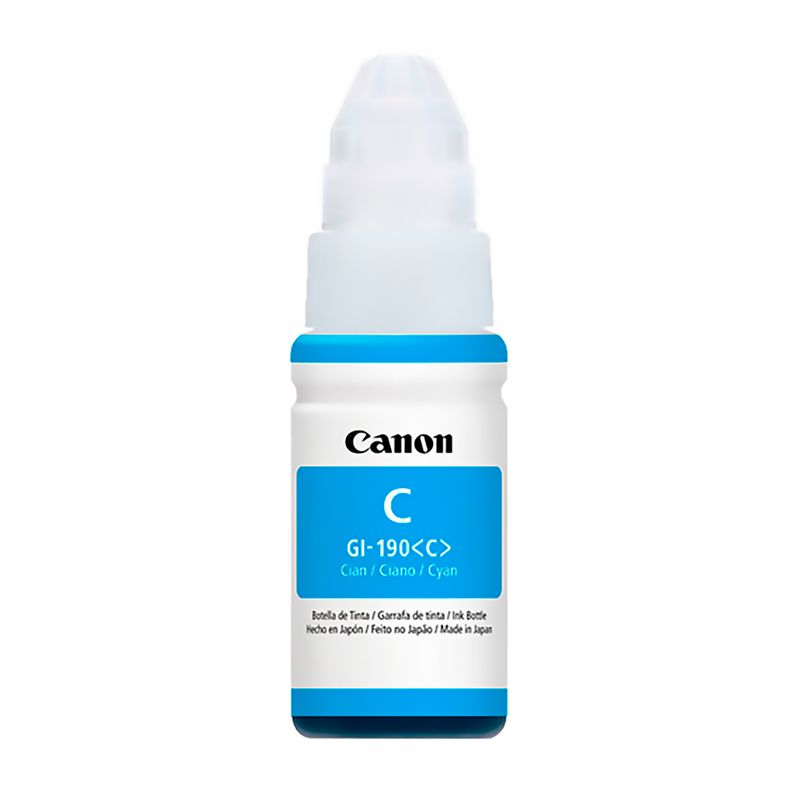 CANON - Tinta Canon GI190 Cian para impresoras G1100 G2100 G3100 G3110