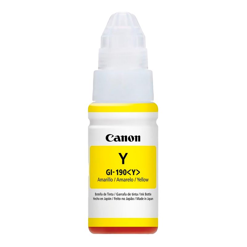 CANON - Tinta Canon GI190 Amarilla para impresoras G1100 G2100 G3100
