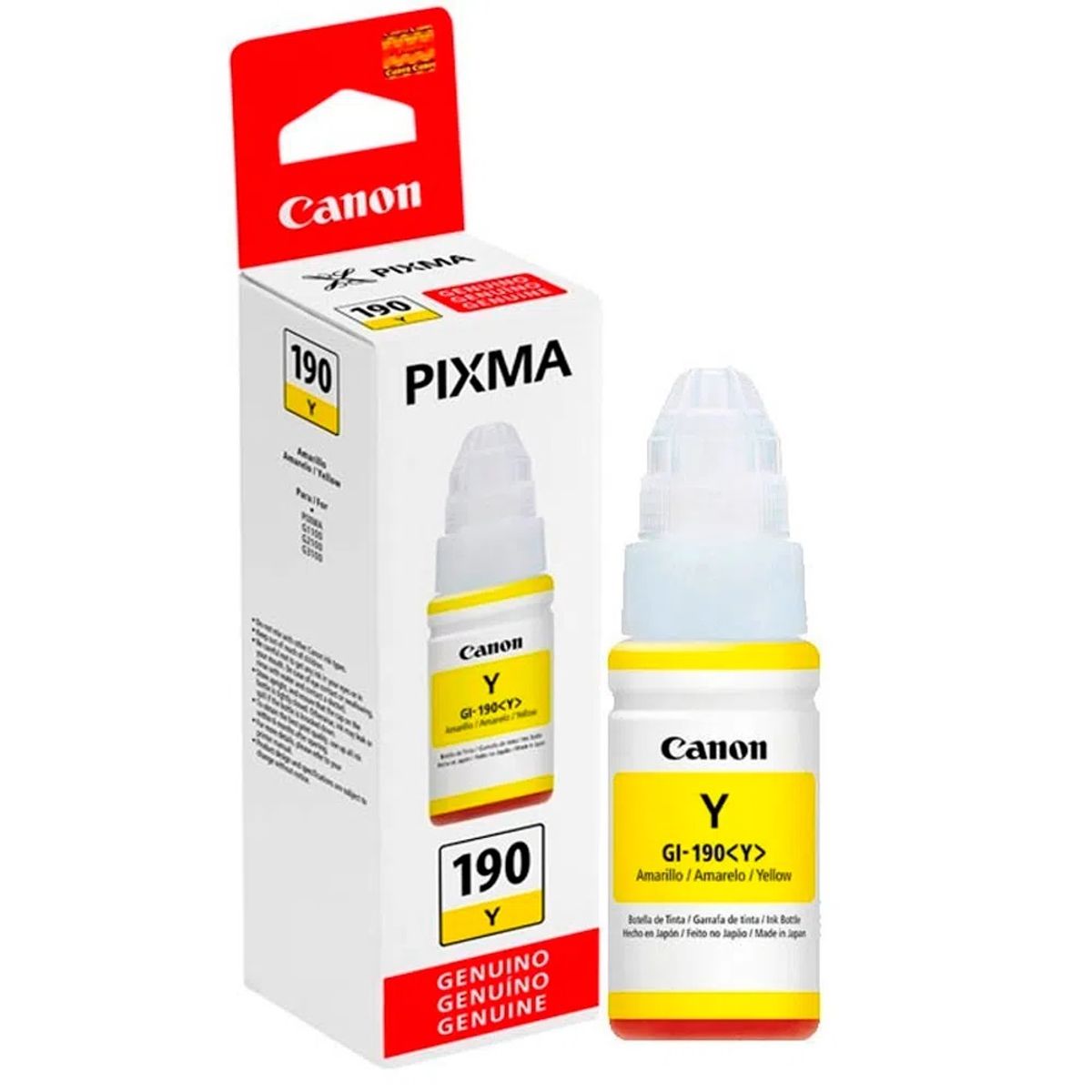 CANON - Tinta Canon GI190 Amarilla para impresoras G1100 G2100 G3100