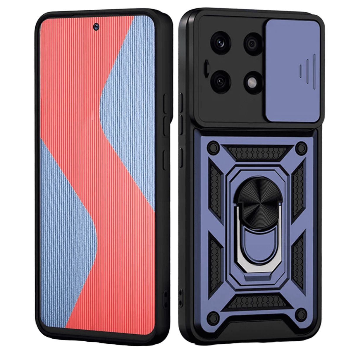 GENERICO - Funda Case Protector Cámara Slider Compatible Xiaomi Note 13 4G Azul