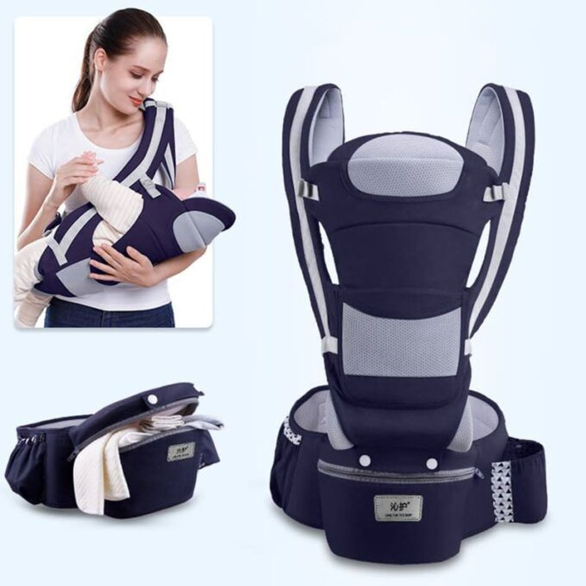 GENERICO - Canguro Para Bebé 3 En 1 Cargador Ajustable Ergonómico