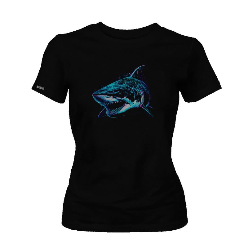 CREACIONES NU CROWN - Camiseta Tiburón animal salvaje Dama mujer Original Nu Crown