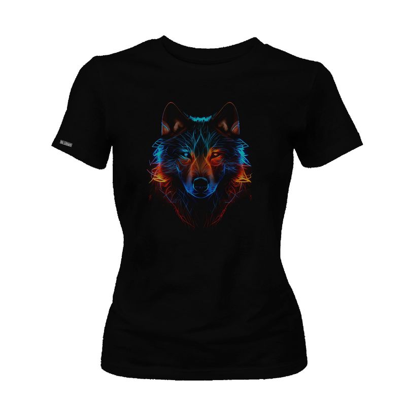 CREACIONES NU CROWN - Camiseta Lobo animal salvaje Dama mujer Original Nu Crown