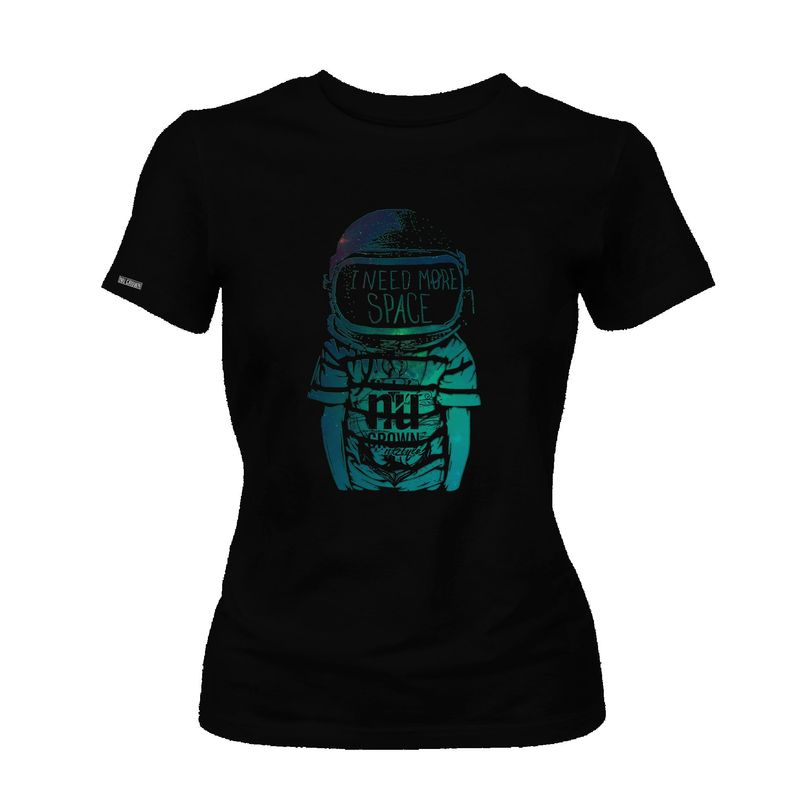 CREACIONES NU CROWN - Camiseta Need more space Astronauta Dama mujer Original Nu Crown