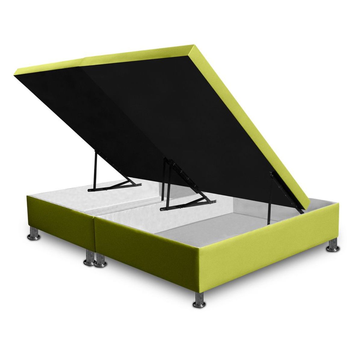 MAGIC CLASS - CAMA BAUL DIVIDIDA  200X200 ECOCUERO VERDE