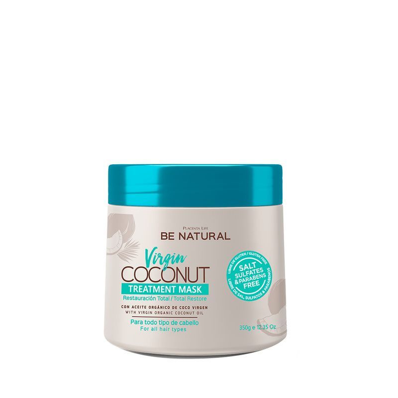 BE NATURAL - Mascarilla Be Natural Virgin Coconut Restauración 350g