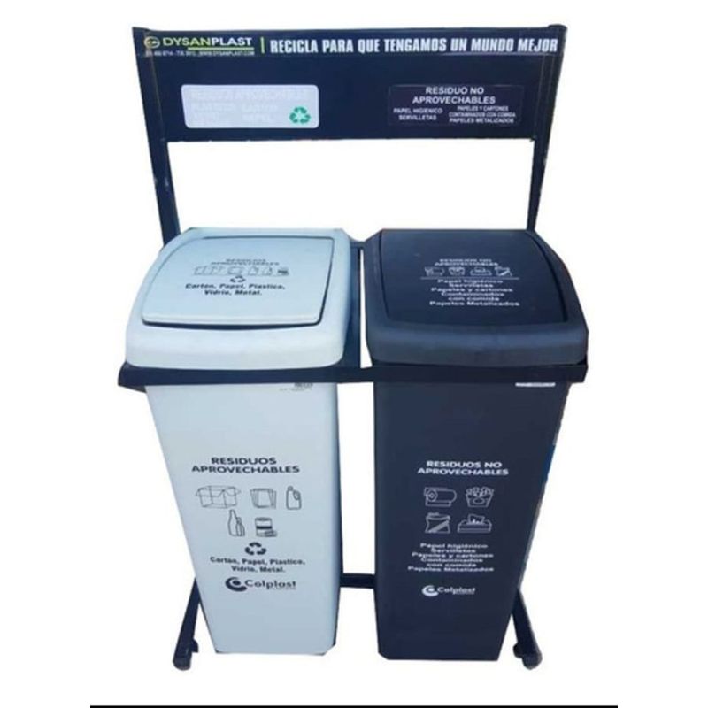 COLPLAST - Punto Ecológico De 55 Lts 2 Puestos