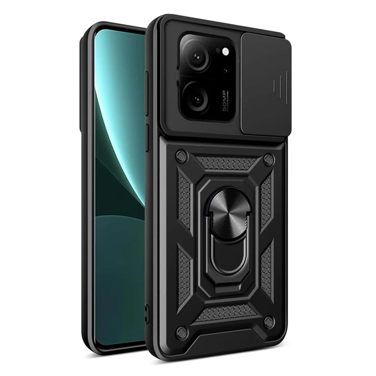 GENERICO - Funda Case Protector Cámara Slider Compatible Xiaomi 13T 13T Pro Negro
