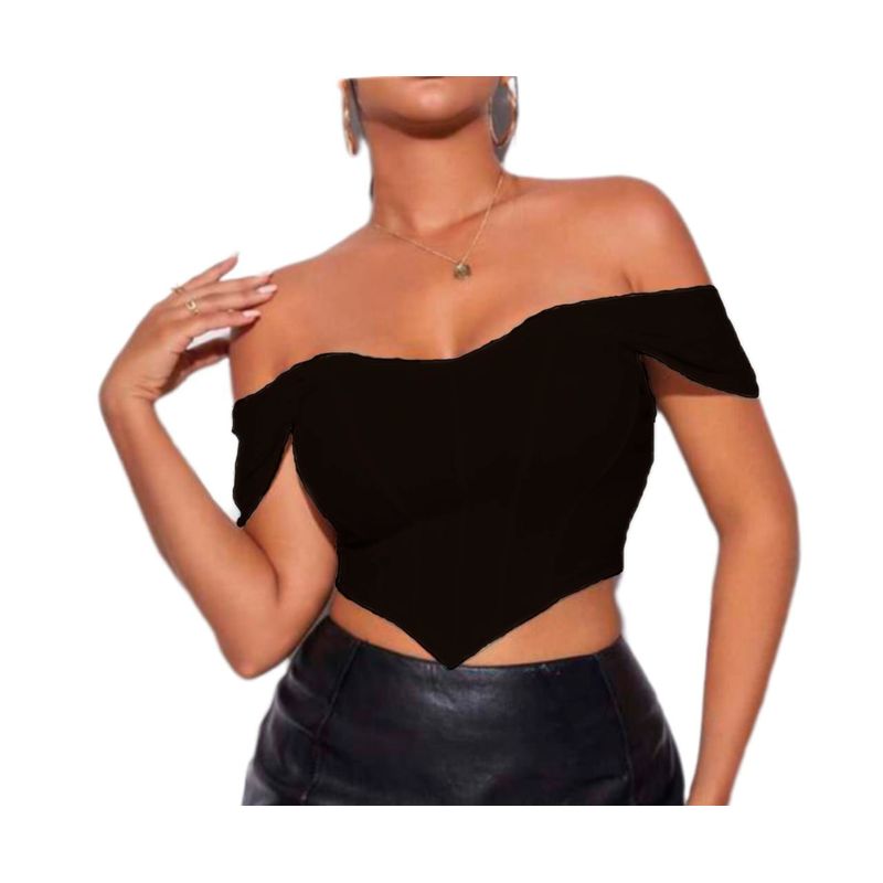 BAPU - Crop top corset tiras caídas varillas laterales