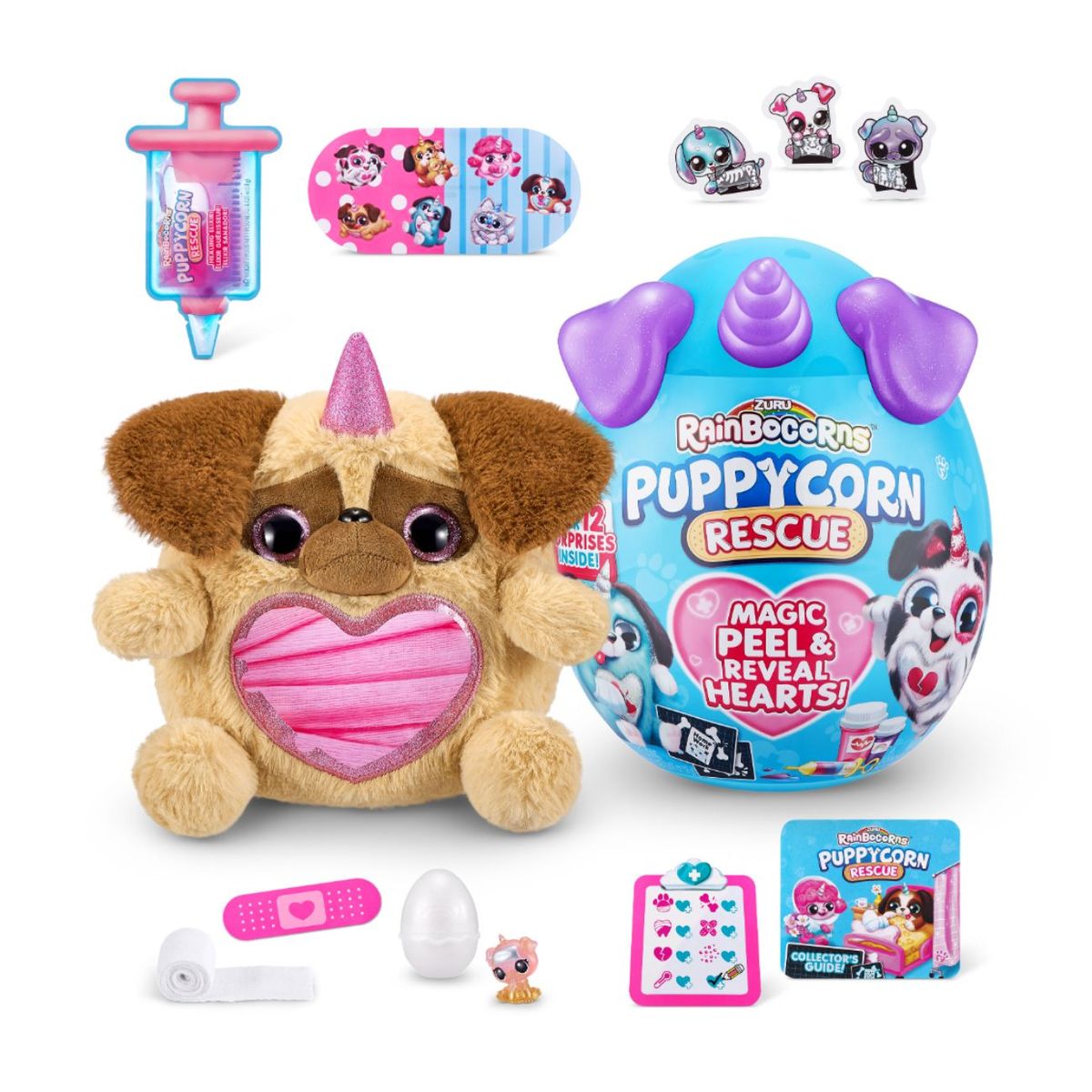 RAINBOCORNS - Peluche Rainbocorns Puppycorn Rescue Serie 5