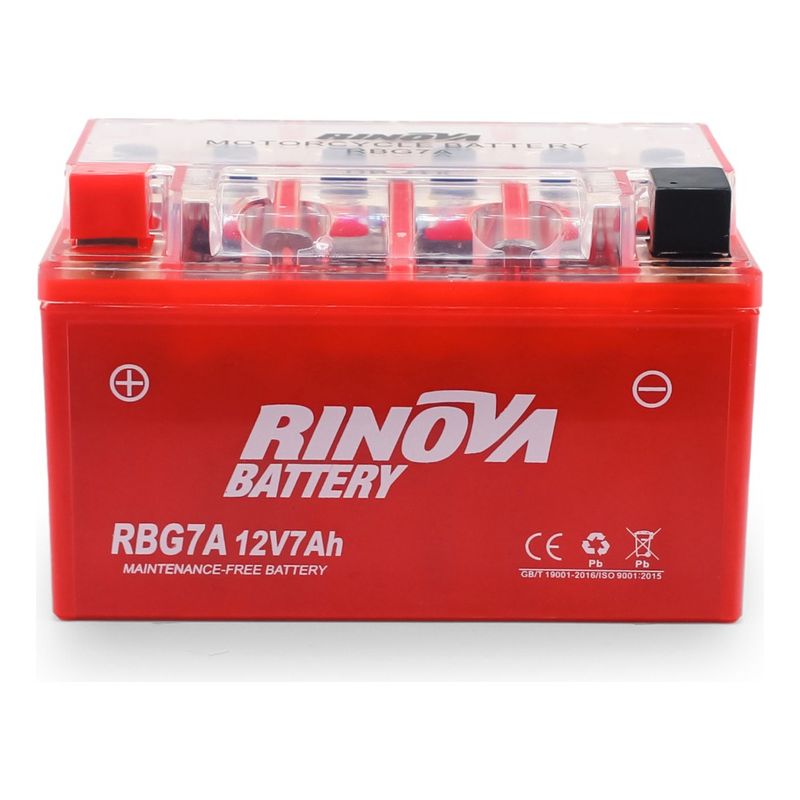 MERLIN ROD RINOVA - Bateria De Gel Para Motocicleta 12v 7ah Rbg7a Rinova