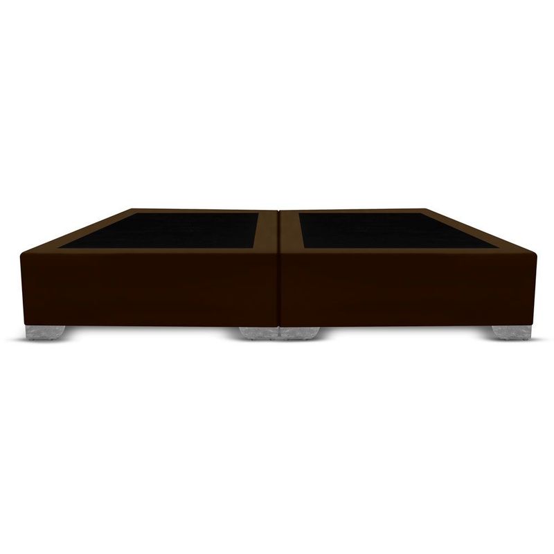 MAGIC CLASS - BASE CAMA DIVIDIDA PREMIUM TOP 140X190 MICROFIBRA CAFÉ
