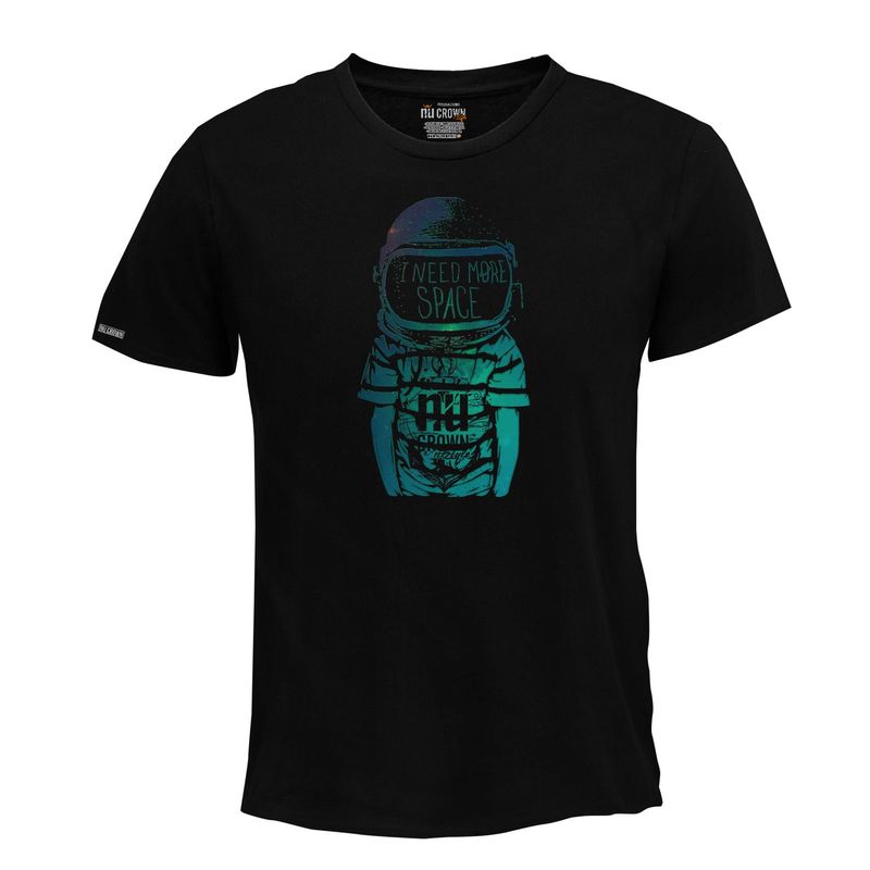 CREACIONES NU CROWN - Camiseta Need more space astronauta Hombre Original Nu Crown