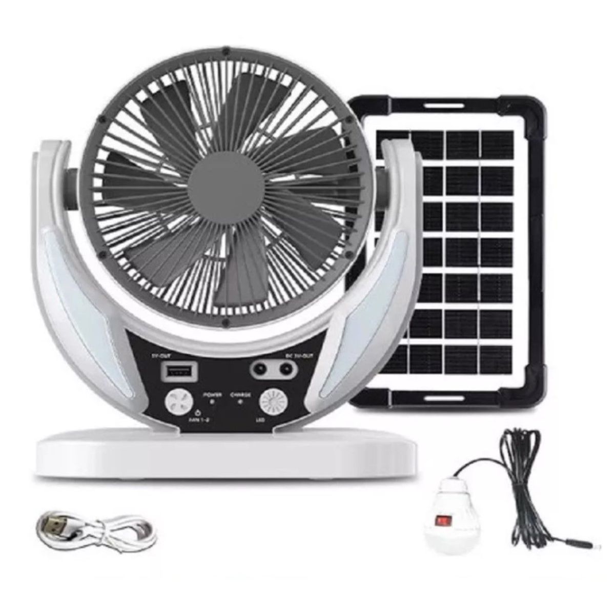 GENERICO - Ventilador Solar 8 Pulgadas GD-8025