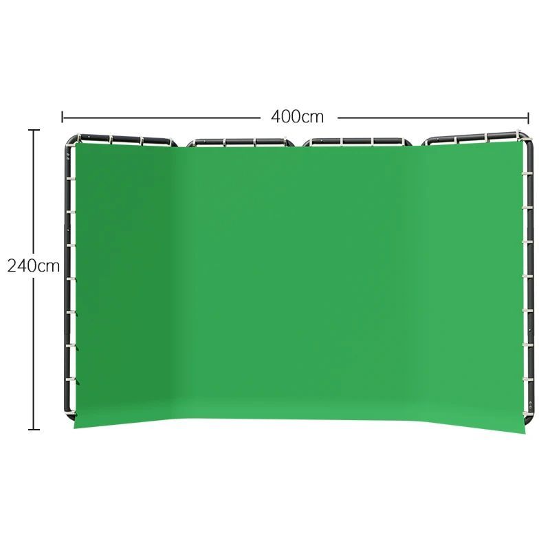 GENERICO - Fondo Verde Chroma 4m x 24m Estructura para Estudio