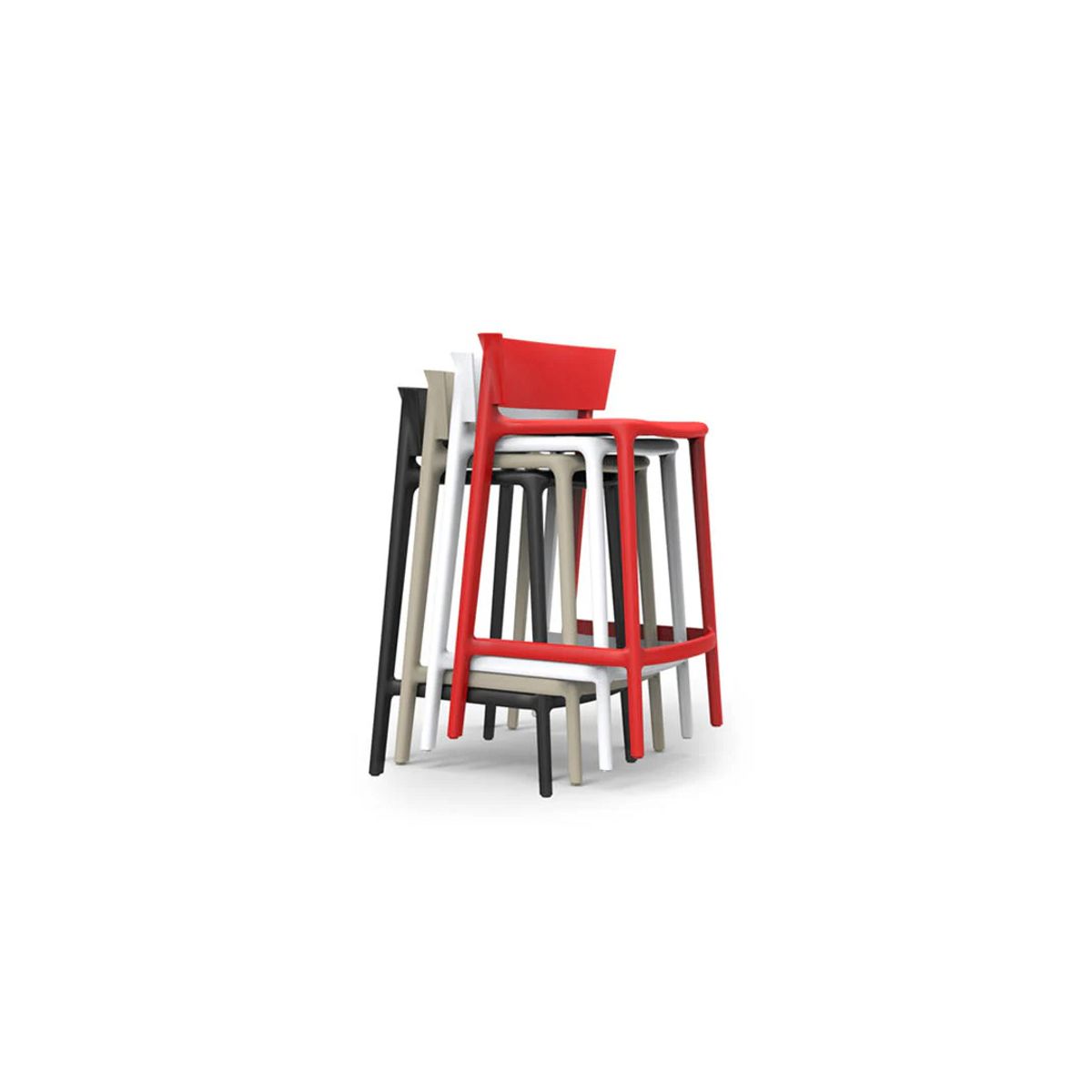 VONDOM - BUTACO BAJO AFRICA ECRU VONDOM EN POLIPROPILENO