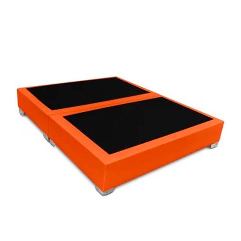 MAGIC CLASS - BASE CAMA DIVIDIDA PREMIUM TOP 160X190 ECOCUERO NARANJA