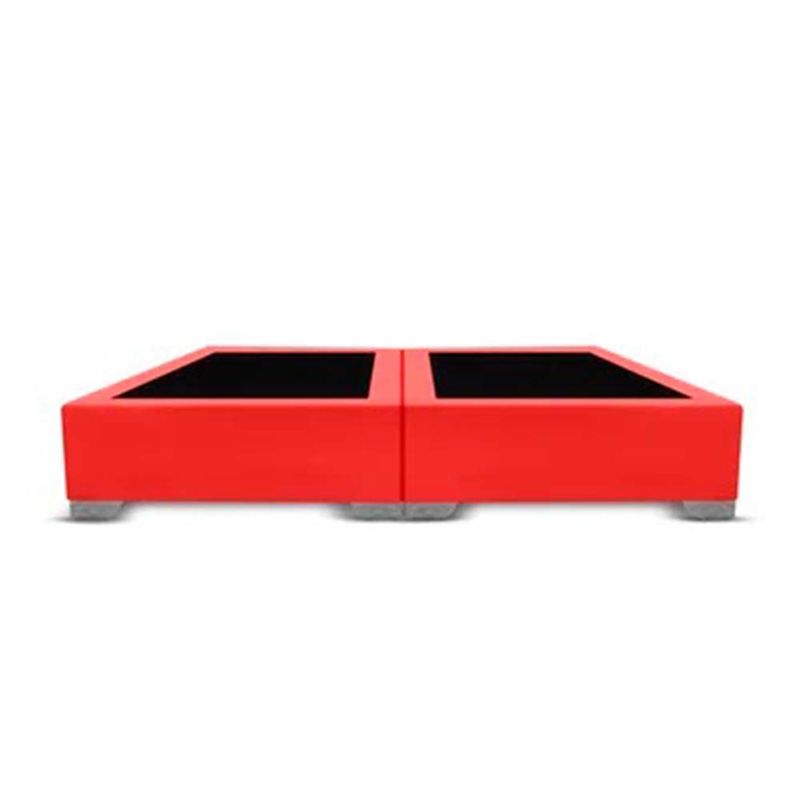 MAGIC CLASS - BASE CAMA DIVIDIDA PREMIUM TOP 160X190 ECOCUERO ROJO