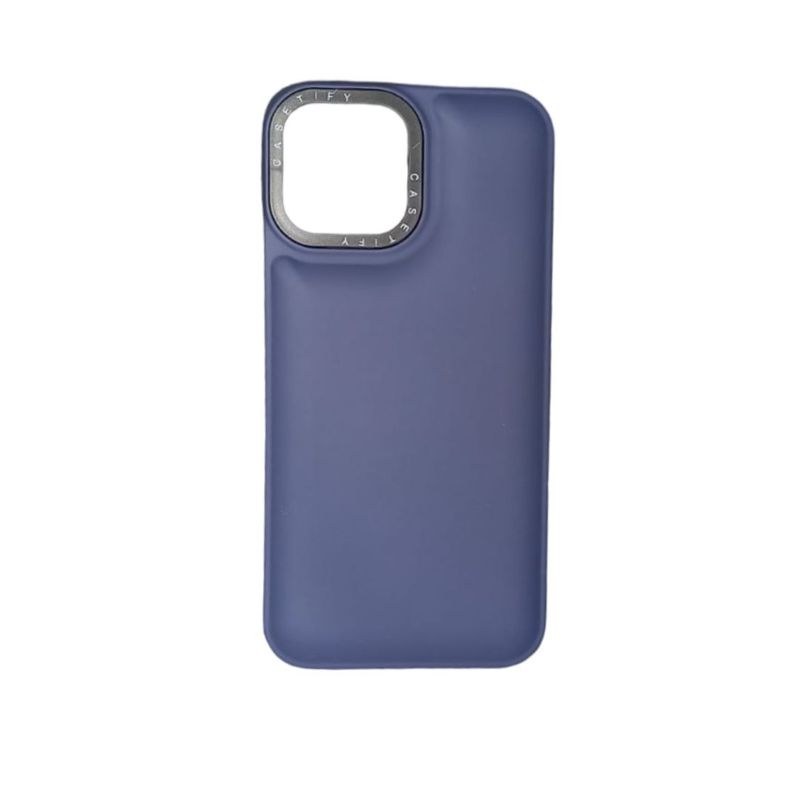 GENERICO - Forro Silicone Case Acolchada Compatible con Iphone 14 Azul Oscuro