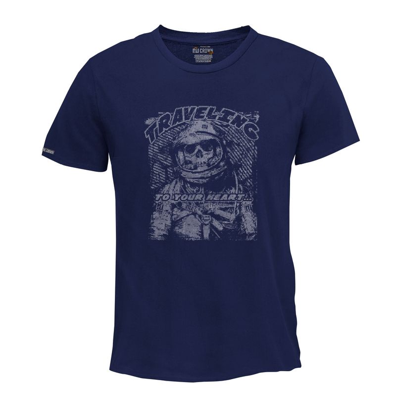 GENERICO - Camiseta Traveling  Astronauta Hombre Original Nu Crown