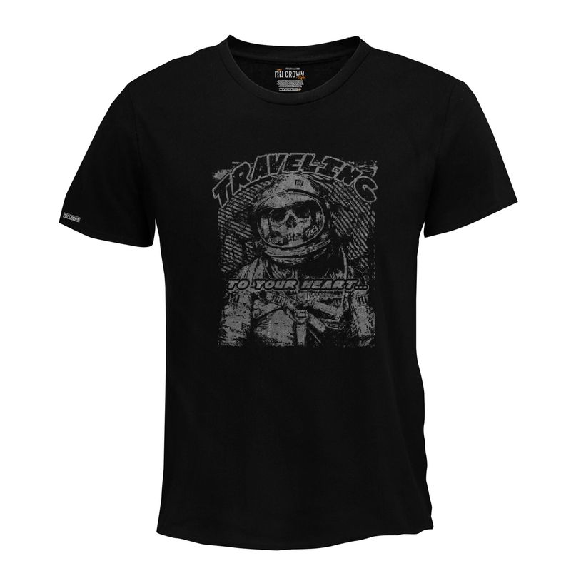 GENERICO - Camiseta Traveling  Astronauta Hombre Original Nu Crown