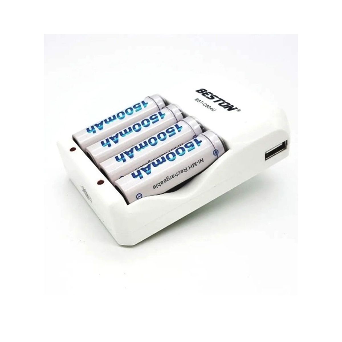 GENERICO - Combo Cargador + 4 Pilas Aa 1500mah Marca Beston